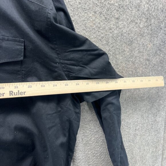 Vintage Wrangler Western Shirt Mens 19-35 Black Pearl Snap X-Long Tails 90s - Picture 3 of 10